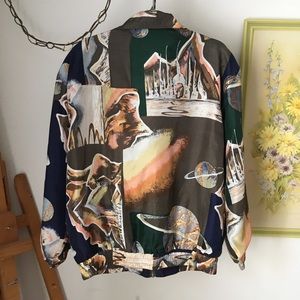 Vintage Silk Bomber Jacket